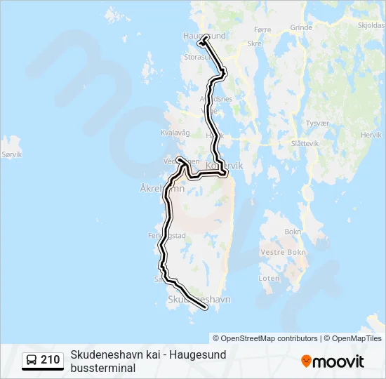 210 Bus Line Map