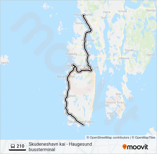 210 Bus Line Map