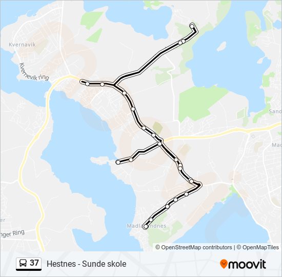 37 bus Line Map