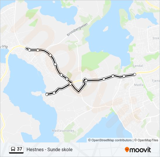 37 Bus Line Map