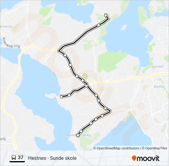 37 Bus Line Map