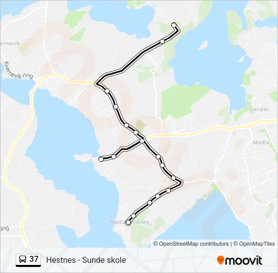 37 Bus Line Map