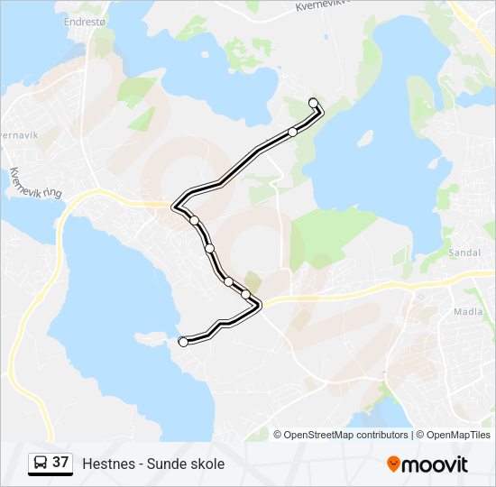 37 Bus Line Map