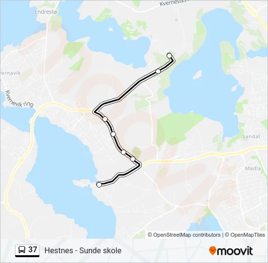 37 Bus Line Map