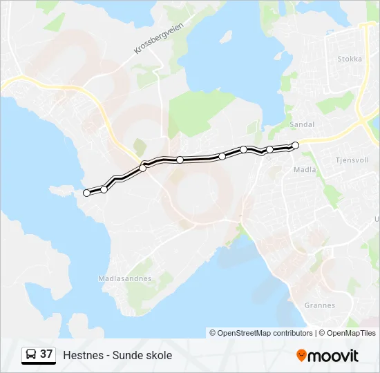 37 Bus Line Map
