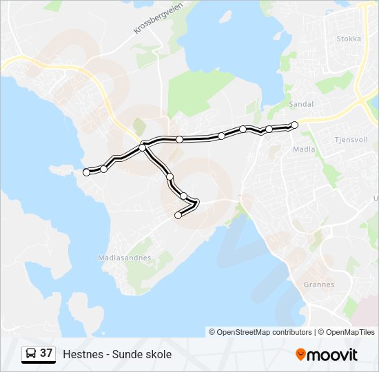 37 Bus Line Map