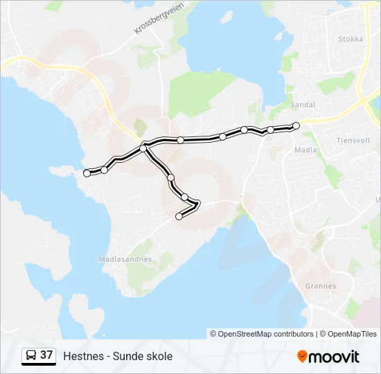 37 Bus Line Map