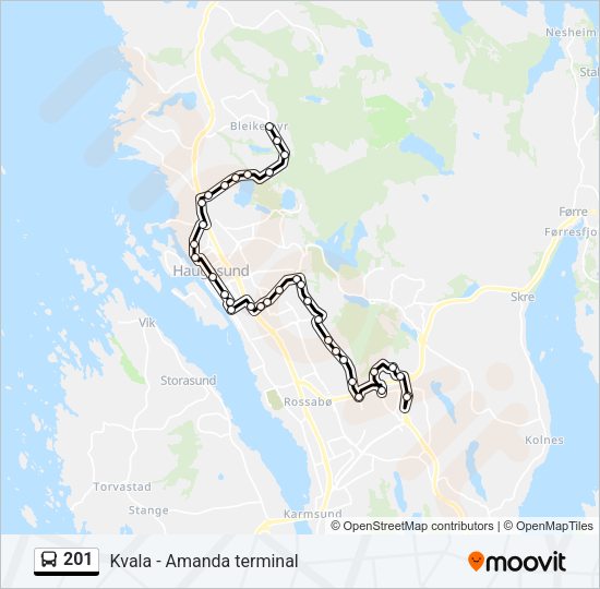 201 Bus Line Map