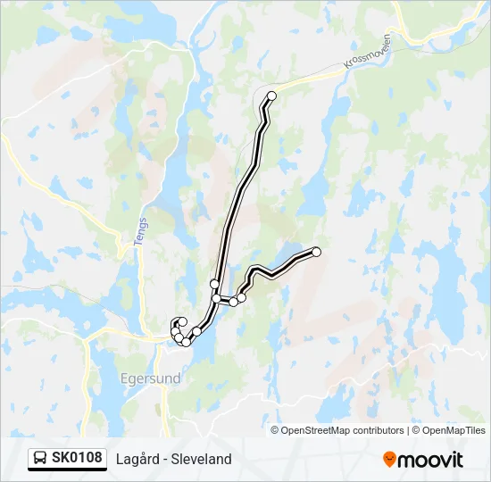 SK0108 buss Linjekart