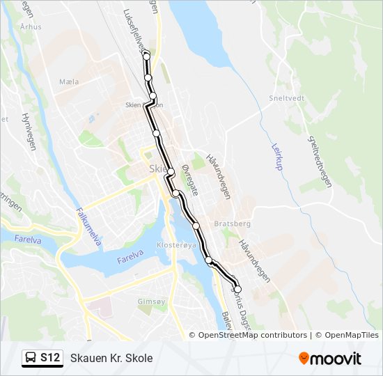 S12 bus Line Map