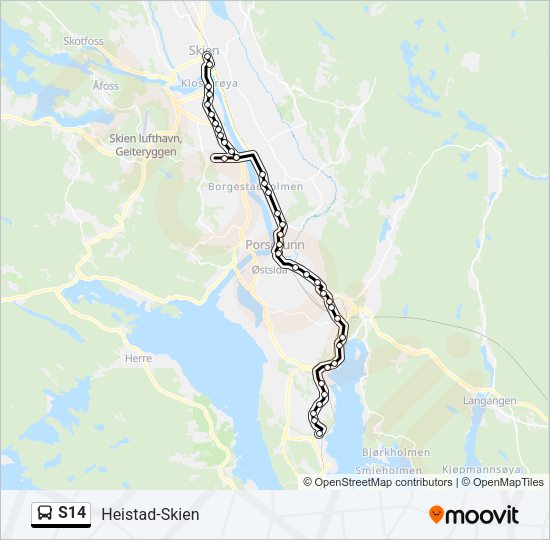 S14 Bus Line Map