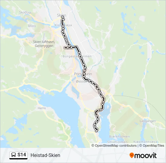 S14 Bus Line Map