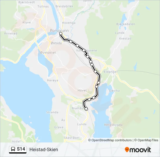 S14 Bus Line Map