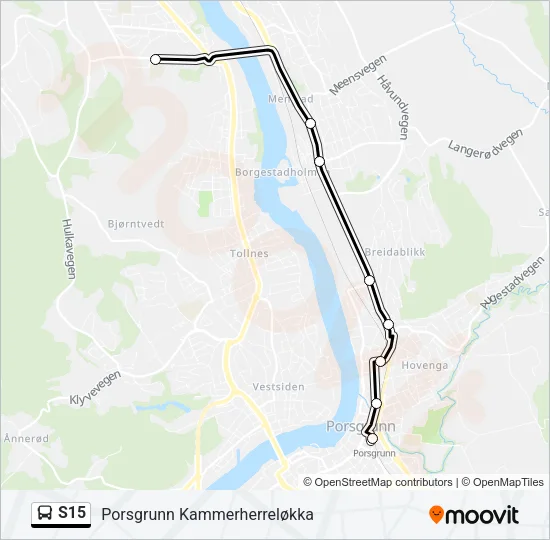 S15 Bus Line Map