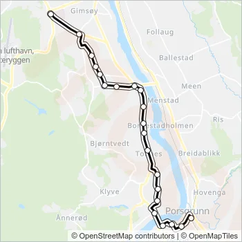 S16 Bus Line Map
