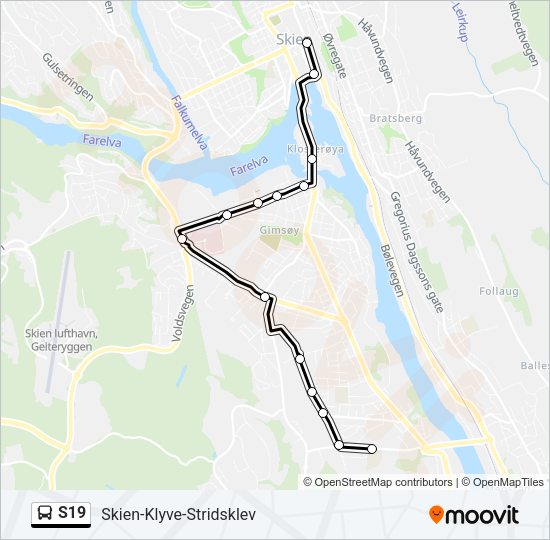 S19 Bus Line Map