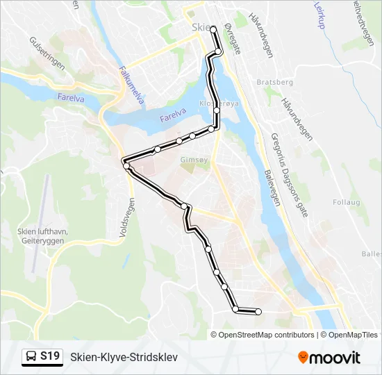 S19 Bus Line Map