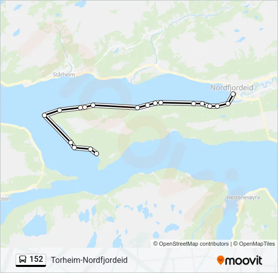 152 Bus Line Map