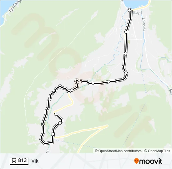813 Bus Line Map