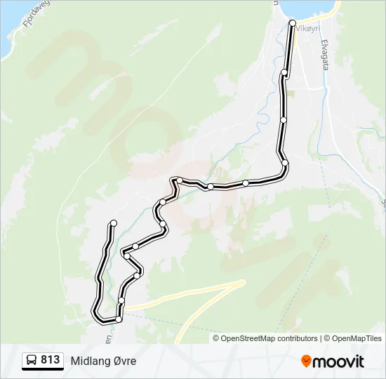 813 Bus Line Map