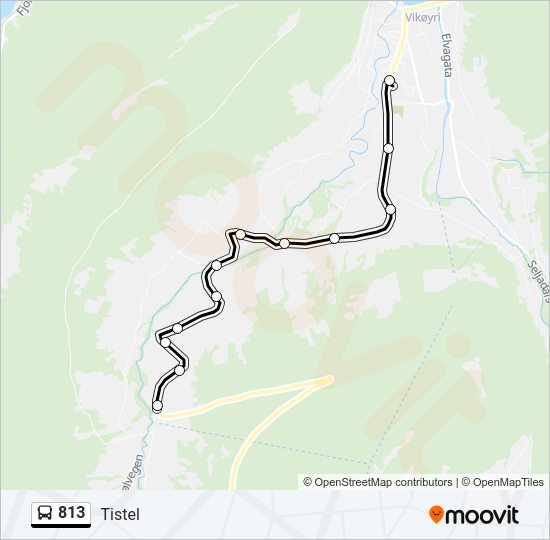 813 Bus Line Map