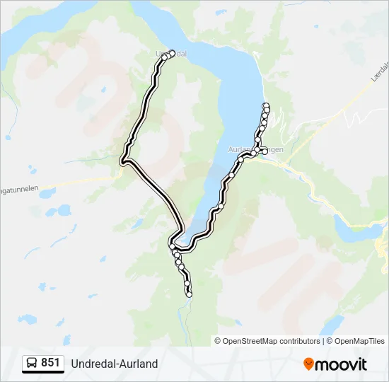 851 Bus Line Map