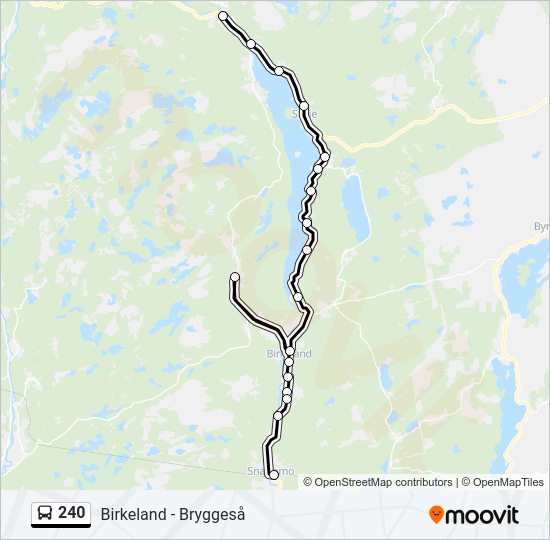 240 bus Line Map