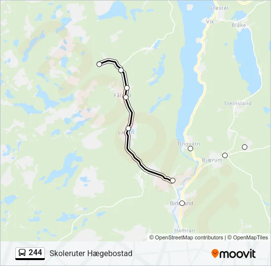 244 Bus Line Map