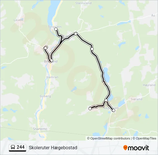 244 Bus Line Map