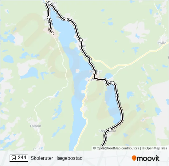 244 Bus Line Map
