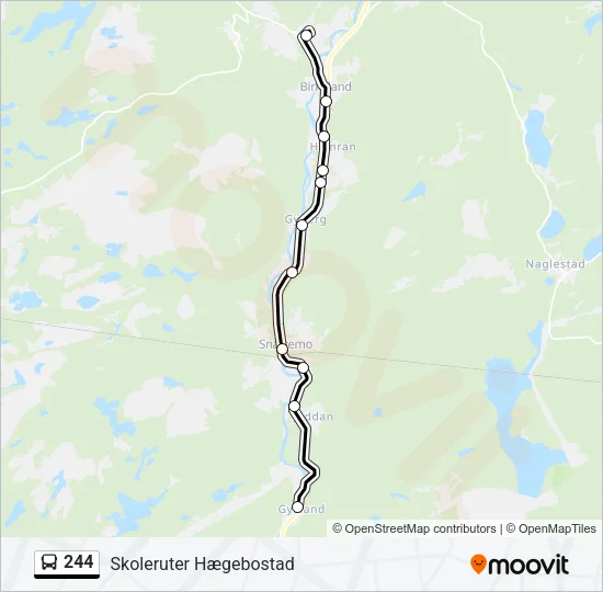 244 Bus Line Map