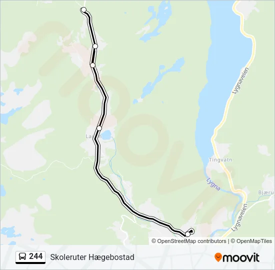 244 Bus Line Map