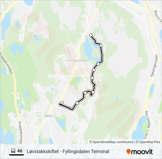 46 Bus Line Map