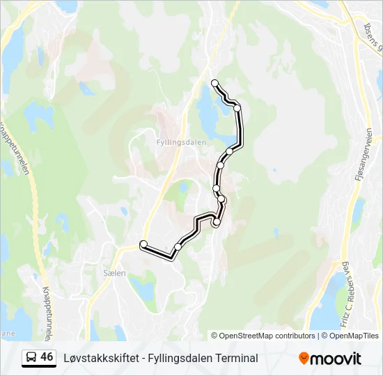 46 Bus Line Map