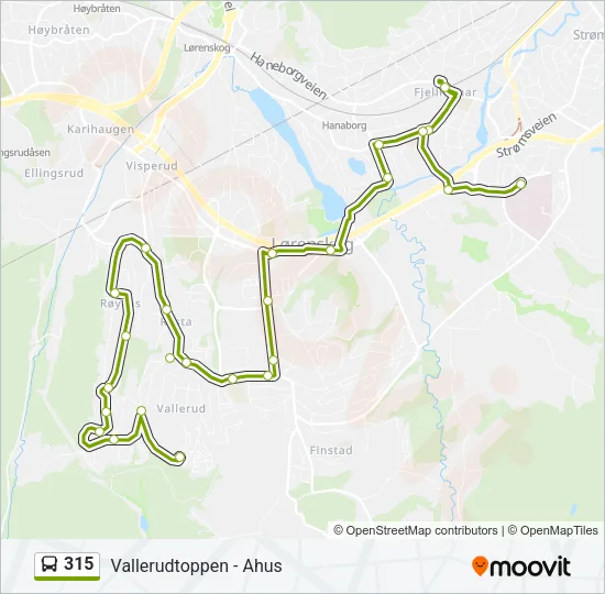 315 Bus Line Map