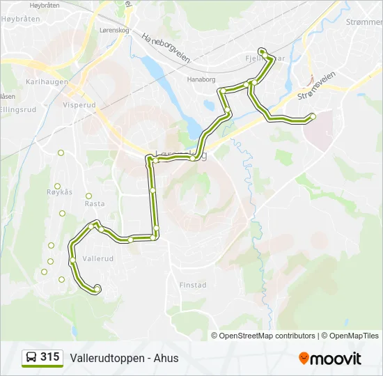 315 Bus Line Map