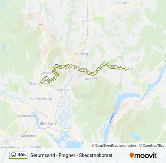 365 Bus Line Map