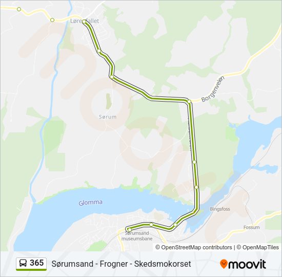 365 Bus Line Map
