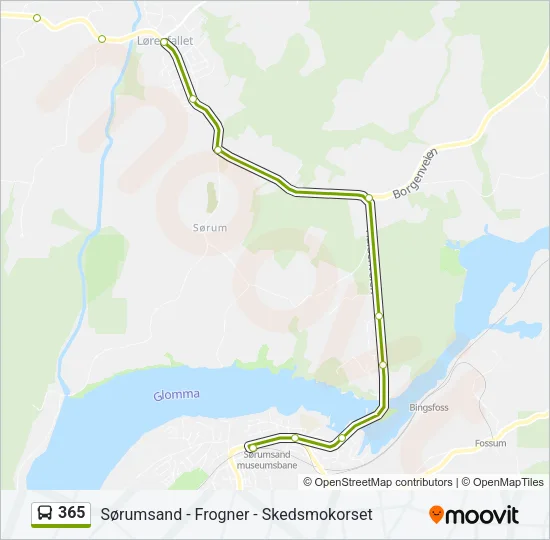 365 buss Linjekart