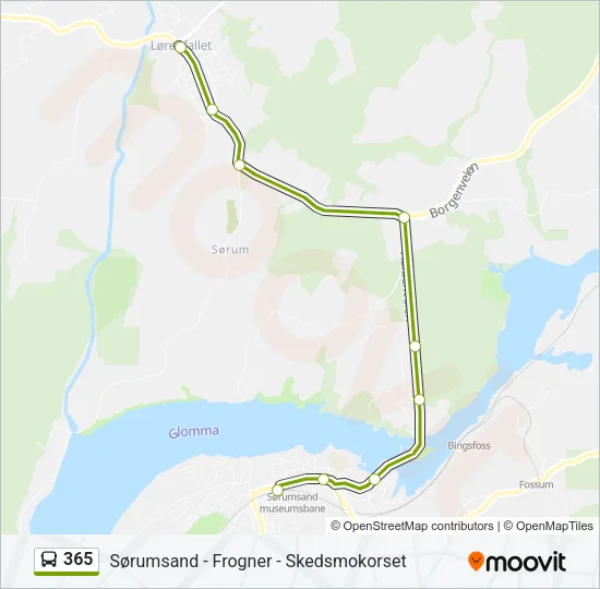 365 Bus Line Map