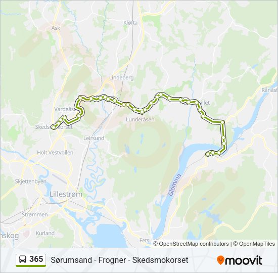 365 Bus Line Map