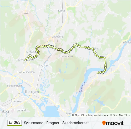365 Bus Line Map