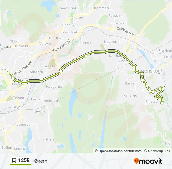 125E Bus Line Map