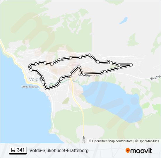 341 bus Line Map