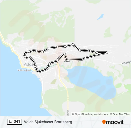 341 Bus Line Map