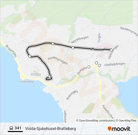 341 Bus Line Map