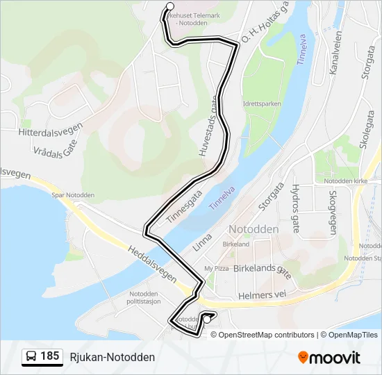 185 Bus Line Map
