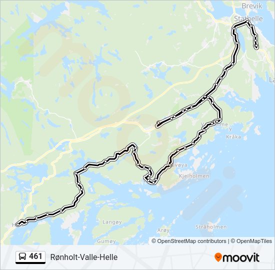 461 Bus Line Map