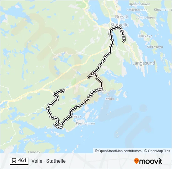 461 Bus Line Map