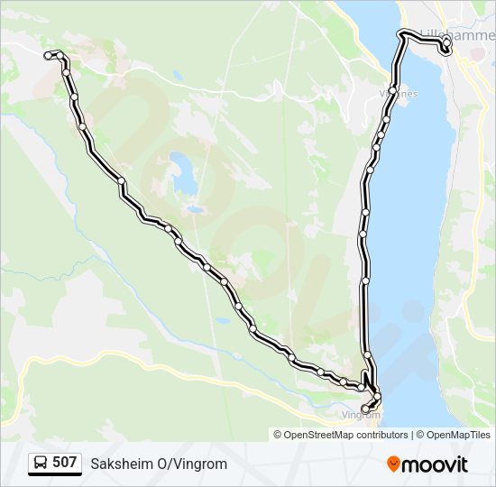 507 Bus Line Map